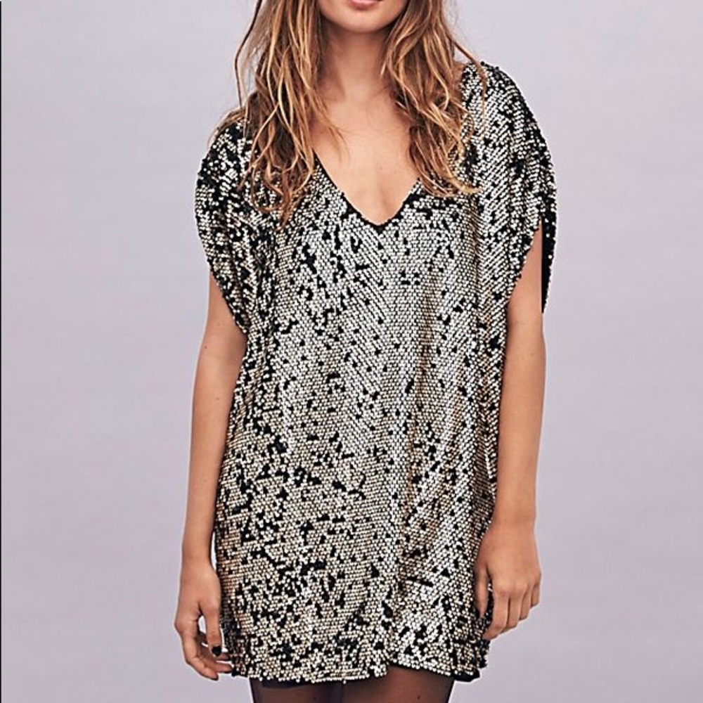 Free People Pop Goes the Party Sequin Dress M NWOT